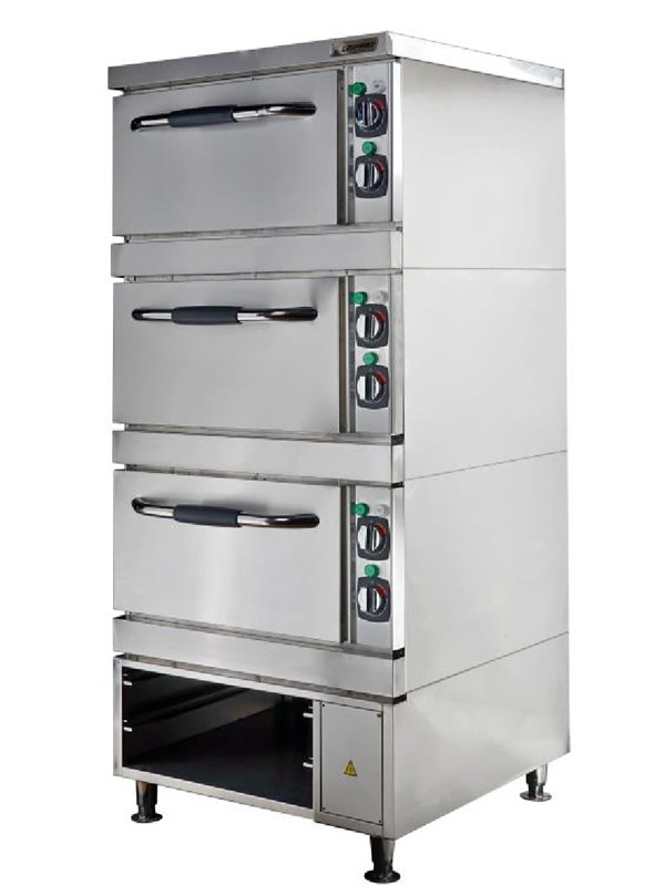 Marine Baking And Roasting Oven 3 Decks And Open Cabinet Lo